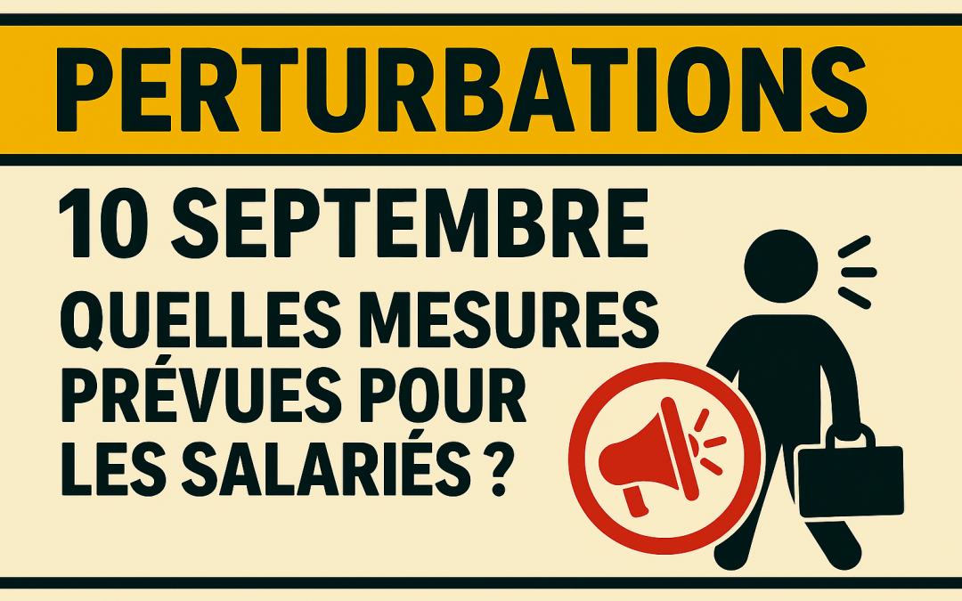 Organisation prévue pour les salariés face aux perturbations du 10 septembre.